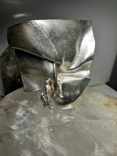 FIGURATIVE RING STERLING SILVER MODERNIST BJORN WECKSTROM FROM LAPPONIA STUDIO F: FIGURATIVE RING STERLING SILVER MODERNIST BJORN WECKSTROM FROM LAPPONIA STUDIO F Figurative ring sterling silver modernist Bjorn Weckstrom From Lapponia Studio Finland mid century "The Object form Vor