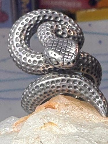 SNAKE RING RATTLESNAKE BAND SIZE 10 STERLING SILVER MEN WOMEN (1 of 2)