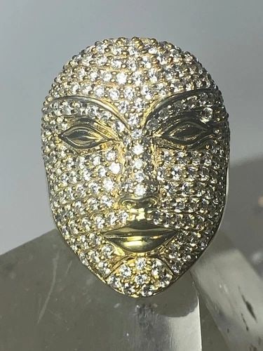 FACE RING SONIA BITTON STERLING SILVER WOMEN GIRLS ISRAEL: FACE RING SONIA BITTON STERLING SILVER WOMEN GIRLS ISRAEL face ring sonia bitton sterling silver women girls Size 5 Weight 16.7g Width 1. 1/16" Thinnest part of Band 1/4"