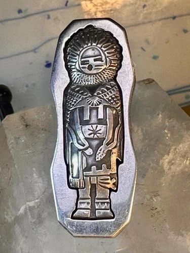 KACHINA RING NAVAJO HYSON CRAIG IHMSS VINTAGE BAND STERLING SILVER SIZE 6.75 WOM (1 of 2)