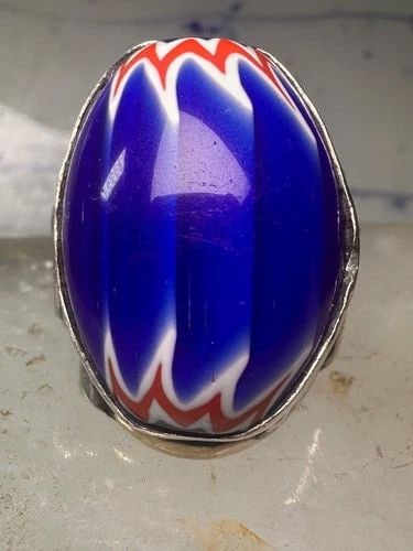 AFRICAN TRADE BEAD RING SIZE 7.75 GYE NYAME STERLING SILVER WOMEN: AFRICAN TRADE BEAD RING SIZE 7.75 GYE NYAME STERLING SILVER WOMEN African trade bead ring size 7.75 "Gye Nyame " sterling silver women “Gye Nyame" is an Adinkra symbol originating from the Akan peop
