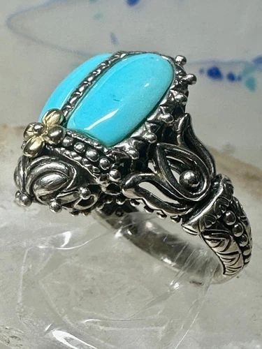 SCARAB RING TURQUOISE BARBARA BIXBY SIZE 7.75 STERLING SILVER WOMEN: SCARAB RING TURQUOISE BARBARA BIXBY SIZE 7.75 STERLING SILVER WOMEN Scarab ring turquoise Barbara Bixby size 7.75 sterling silver women Size 7.75 Between a size 7.75 and a size 8 Weight 13.6g Length 1