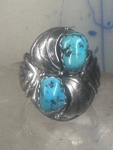 NAVAJO RING TURQUOISE BAND STERLING SILVER SIZE 11.25 MEN WOMEN: NAVAJO RING TURQUOISE BAND STERLING SILVER SIZE 11.25 MEN WOMEN Navajo ring Turquoise Band sterling silver size 11.25 men women May have been resized Structurally Secure Size 11.25 Between a size 11.2