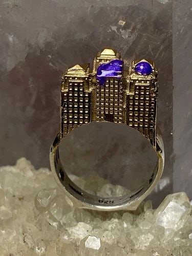 CHICAGO RING SIZE 6.50 URBAN BUILDING BAND STERLING SILVER WOMEN GIRLS (1 of 2)