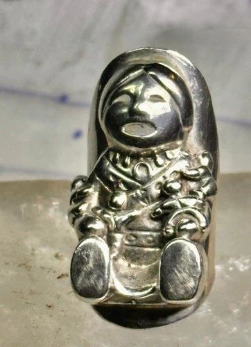 STORYTELLER RING STERLING SILVER SIZE 4 WOMEN (1 of 2)