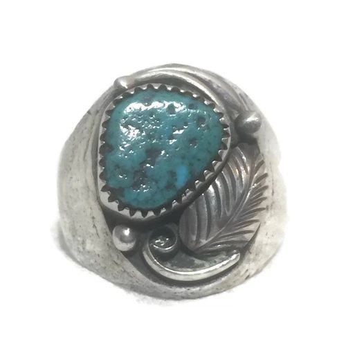VINTAGE STERLING SILVER SOUTHWEST TRIBAL TURQUOISE RING SIZE 11.75: VINTAGE STERLING SILVER SOUTHWEST TRIBAL TURQUOISE RING SIZE 11.75 Vintage Sterling Silver Southwest Turquoise Ring Men Size 11.75 Weight 19g Widest Part of Band