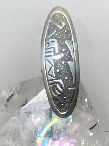 KACHINA RING SIZE 3 LONG NAVAJO STERLING SILVER WOMEN BY BEGAY (1 of 2)
