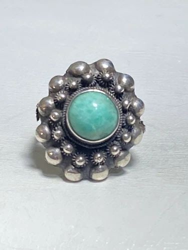 ART DECO RING FLOWER FLORAL BAND STERLING SILVER WOMEN GIRLS: ART DECO RING FLOWER FLORAL BAND STERLING SILVER WOMEN GIRLS Art Deco ring flower floral band sterling silver women girls Size 4.50 Between a size 4.50 and a size 5 Weight 6.9g Length 1" Width. 7/8" T