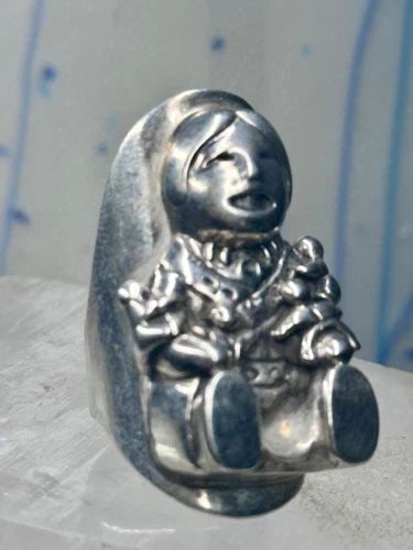 STORYTELLER RING CAROL FELLEY BAND SIZE 4.50 STERLING SILVER WOMEN (1 of 2)