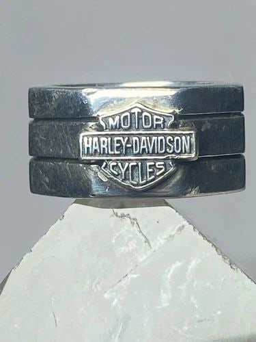 HARLEY DAVIDSON RING BIKER PINKY STERLING SILVER WOMEN MEN (1 of 2)