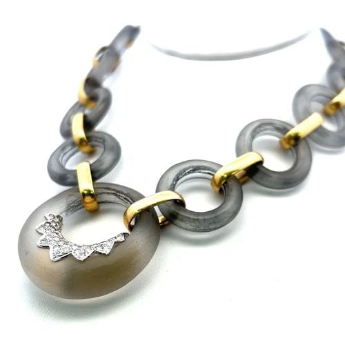 1.20 CARAT ROUND BRILLIANT F VS1 DIAMOND 18 KARAT YELLOW GOLD PENDANT NECKLACE (1 of 2)