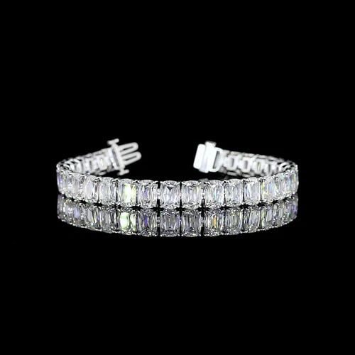 LAB-GROWN 33.56 CARAT RADIANT MODIFIED E-F-VVS1 DIAMOND 14K WG TENNIS BRACELET: LAB-GROWN 33.56 CARAT RADIANT MODIFIED E-F-VVS1 DIAMOND 14K WG TENNIS BRACELET LAB-GROWN 33.56 CARAT RADIANT MODIFIED E-F-VVS1 DIAMOND 14K WG TENNIS BRACELET PRODUCT DESCRIPTION Title: High-quality Br