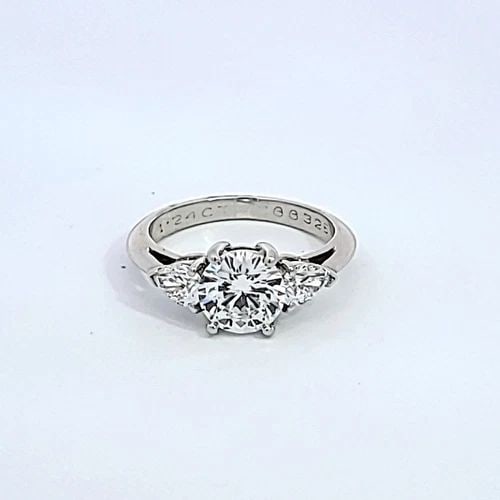 TIFFANY & CO.. 1.64 CARAT ROUND BRILLIANT E-VS1 DIAMOND PLATINUM RING: TIFFANY & CO.. 1.64 CARAT ROUND BRILLIANT E-VS1 DIAMOND PLATINUM RING Tiffany & Co. Tiffany & Co.. 1.64 Carat Round Brilliant E-VS1 Diamond Platinum Ring Details Department Unisex Adults Main Stone Di