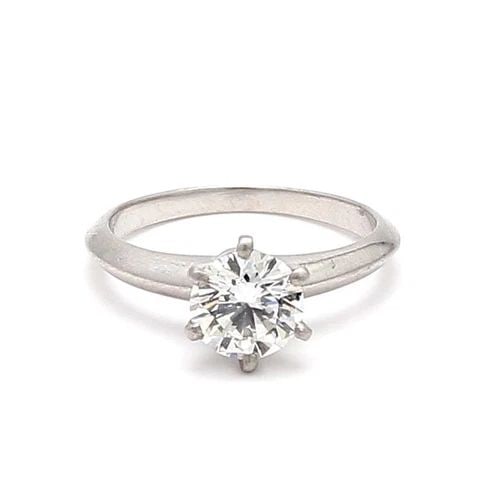 TIFFANY & CO.. 1.01 CARAT G-VS1 DIAMOND PLATINUM ENGAGEMENT RING: TIFFANY & CO.. 1.01 CARAT G-VS1 DIAMOND PLATINUM ENGAGEMENT RING Title: Tiffany and Co 1.01 Carat Round Brilliant Shape G-VS1 Diamond Platinum Engagement Ring Style: Engagement Metal: Platinum Gemston