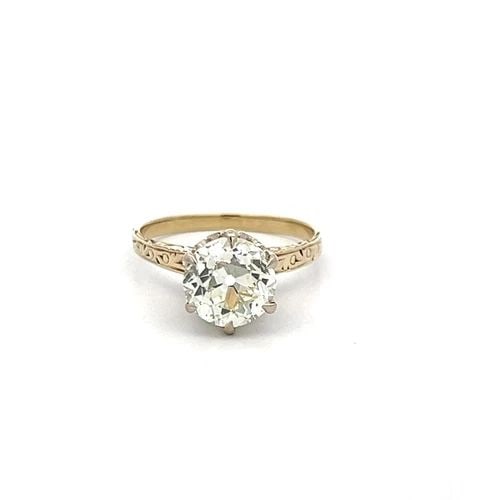 2.07 CARAT OLD EUROPEAN CUT N VS1 DIAMOND 14 KARAT YELLOW GOLD ENGAGEMENT RING: PRODUCT DESCRIPTION Title: 2.07 Carat Old European Cut N VS1 Diamond 14 Karat Yellow Gold Engagement Ring Style: Engagement Metal: 14 Karat Yellow Gold Gemstone 1: 2.07 Carat Diamond Number of Stones: