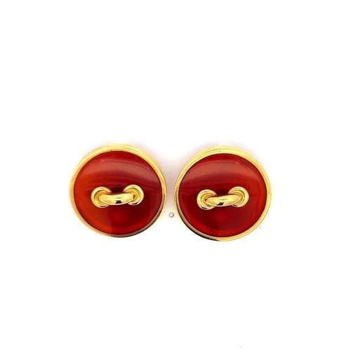 ALDO CIPULLO VINTAGE 18K YELLOW GOLD CLIP-ON EARRINGS 35.5 GRAMS: ALDO CIPULLO VINTAGE 18K YELLOW GOLD CLIP-ON EARRINGS 35.5 GRAMS ALDO CIPULLO VINTAGE 18K YELLOW GOLD CLIP-ON EARRINGS 35.5 GRAMS PRODUCT DESCRIPTION Designer: ALDO CIPULLO Detailed Description: Embra