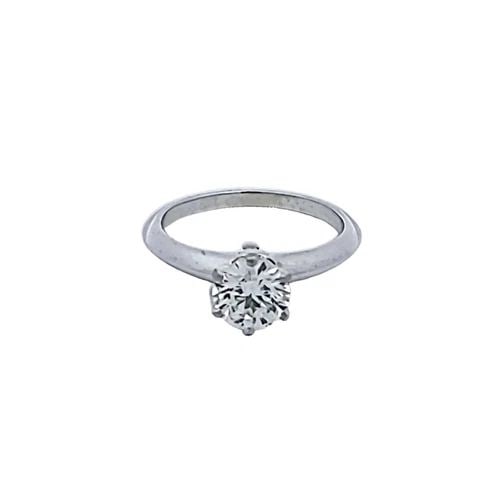 TIFFANY & CO. 1.06 CARAT ROUND BRILLIANT I VS1 DIAMOND PLATINUM ENGAGEMENT RING: TIFFANY & CO. 1.06 CARAT ROUND BRILLIANT I VS1 DIAMOND PLATINUM ENGAGEMENT RING Title: Tiffany & Co 1.06 Carat Round Brilliant I VS1 Diamond White Platinum Engagement Ring Style: Engagement Metal: Whi