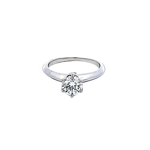 TIFFANY & CO. 1.01 CARAT ROUND BRILLIANT H VS2 DIAMOND PLATINUM ENGAGEMENT RING: TIFFANY & CO. 1.01 CARAT ROUND BRILLIANT H VS2 DIAMOND PLATINUM ENGAGEMENT RING Title: Tiffany & Co 1.01 Carat Round Brilliant H VS2 Diamond Platinum Engagement Ring Style: Engagement Metal: Platinum 