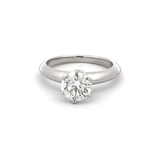 TIFFANY & CO. 1.07 CARAT ROUND BRILLIANT H VVS1 DIAMOND PLATINUM ENGAGEMENT RING: TIFFANY & CO. 1.07 CARAT ROUND BRILLIANT H VVS1 DIAMOND PLATINUM ENGAGEMENT RING Title: Tiffany & Co 1.07 Carat Round Brilliant H VVS1 Diamond Platinum Engagement Ring Style: Engagement Metal: Platinu