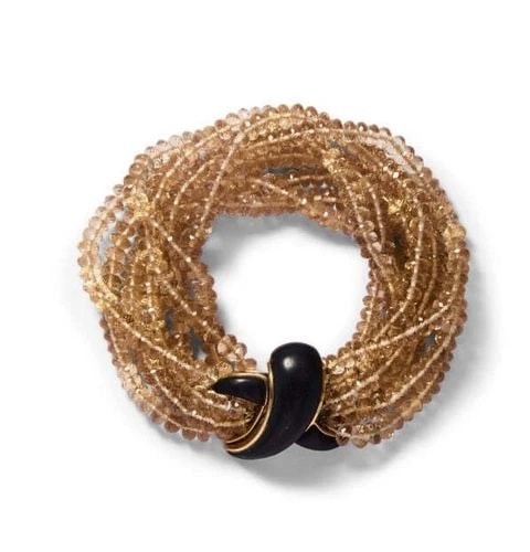 VERDURA VINTAGE 84.70 GRAMS ONYX 18K YELLOW GOLD GEMSTONE BRACELET (1 of 2)