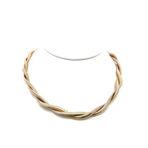 VINTAGE 14K YELLOW GOLD TWISTED HERRINGBONE CHAIN NECKLACE 52.8 GRAMS 14.50 INCH: VINTAGE 14K YELLOW GOLD TWISTED HERRINGBONE CHAIN NECKLACE 52.8 GRAMS 14.50 INCH VINTAGE 14K YELLOW GOLD TWISTED HERRINGBONE CHAIN NECKLACE 52.8 GRAMS 14.50 INCH PRODUCT DESCRIPTION Video: Video Link 