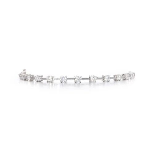 5.00 CARAT ROUND BRILLIANT DIAMOND 14K WHITE GOLD TENNIS BRACELET: 5.00 CARAT ROUND BRILLIANT DIAMOND 14K WHITE GOLD TENNIS BRACELET Title: 5.00 Carat Round Brilliant Diamond 14 Karat White Gold Tennis Bracelet Style: Tennis Metal: 14 Karat White Gold Gemstone 1: 5 C