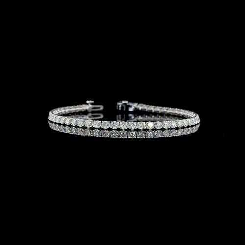 LAB-GROWN 6.67 CARAT ROUND -SI DIAMOND 14K WHITE GOLD TENNIS BRACELET: LAB-GROWN 6.67 CARAT ROUND -SI DIAMOND 14K WHITE GOLD TENNIS BRACELET Title: High-quality Brand-New Echo Friendly Elegant Lab-Grown 6.67 Carat Round -SI Diamond 14K White Gold Tennis Bracelet Video Li