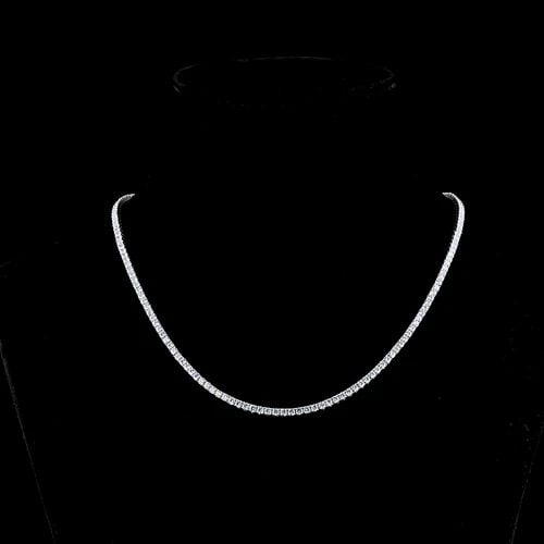 LAB-GROWN 8.08 CARAT ROUND E-F- DIAMOND 14K WHITE GOLD TENNIS NECKLACE: LAB-GROWN 8.08 CARAT ROUND E-F- DIAMOND 14K WHITE GOLD TENNIS NECKLACE LAB-GROWN 8.08 CARAT ROUND E-F- DIAMOND 14K WHITE GOLD TENNIS NECKLACE PRODUCT DESCRIPTION Title: High-quality Brand-New Echo Fri