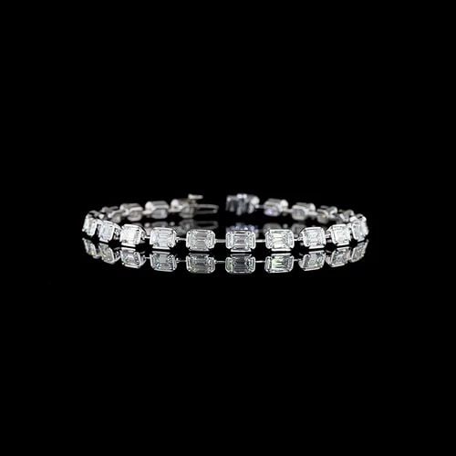 LAB-GROWN 7.7 CARAT EMERALD E-F- DIAMOND 14K WHITE GOLD STATION BRACELET: LAB-GROWN 7.7 CARAT EMERALD E-F- DIAMOND 14K WHITE GOLD STATION BRACELET LAB-GROWN 7.7 CARAT EMERALD E-F- DIAMOND 14K WHITE GOLD STATION BRACELET PRODUCT DESCRIPTION Title: High-quality Brand-New Echo