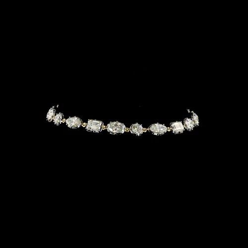 LAB-GROWN 8.19 CARAT MIX E-F-VS1 DIAMOND 14K YELLOW GOLD STATION BRACELET: LAB-GROWN 8.19 CARAT MIX E-F-VS1 DIAMOND 14K YELLOW GOLD STATION BRACELET Title: High-quality Brand-New Echo Friendly Elegant Lab-Grown 8.19 Carat MIX E-F-VS1 Diamond 14K Yellow Gold Station Bracelet 