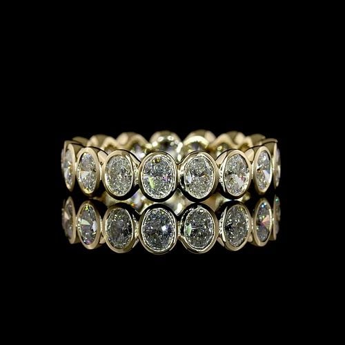 LAB-GROWN 1.91 CARAT OVAL -VS+ DIAMOND 14K YELLOW GOLD ETERNITY BAND: LAB-GROWN 1.91 CARAT OVAL -VS+ DIAMOND 14K YELLOW GOLD ETERNITY BAND Title: High-quality Brand-New Echo Friendly Elegant Lab-Grown 1.91 Carat Oval -VS+ Diamond 14K Yellow Gold Eternity Band Eternity B