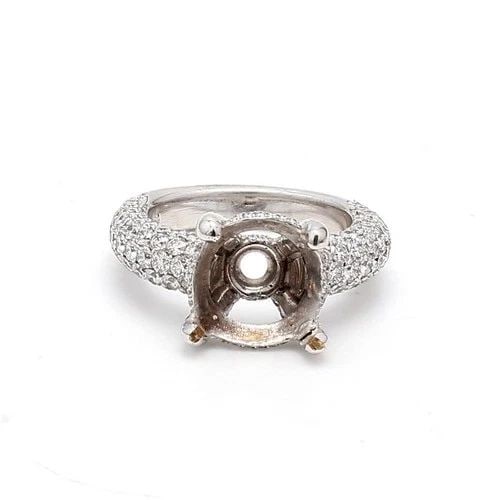 3.00 CARAT ROUND BRILLIANT I VS1 DIAMOND PLATINUM SEMI MOUNT RING (1 of 2)