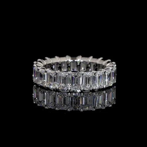 LAB-GROWN 8.69 CARAT EMERALD D-VVS2 DIAMOND 14K WHITE GOLD ETERNITY BAND: LAB-GROWN 8.69 CARAT EMERALD D-VVS2 DIAMOND 14K WHITE GOLD ETERNITY BAND LAB-GROWN 8.69 CARAT EMERALD D-VVS2 DIAMOND 14K WHITE GOLD ETERNITY BAND Not Found