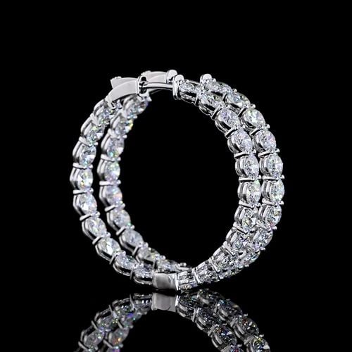 LAB-GROWN 9.95 CARAT ROUND E-F-VS1 DIAMOND 14K WHITE GOLD HOOPS EARRINGS: LAB-GROWN 9.95 CARAT ROUND E-F-VS1 DIAMOND 14K WHITE GOLD HOOPS EARRINGS LAB-GROWN 9.95 CARAT ROUND E-F-VS1 DIAMOND 14K WHITE GOLD HOOPS EARRINGS $5,310.00 PRODUCT DESCRIPTION Title: High-quality Bran