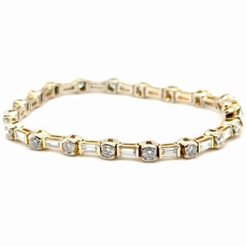 14K YELLOW GOLD AND 4.56 TDW DIAMOND ESTATE BRACELET (1 of 2)