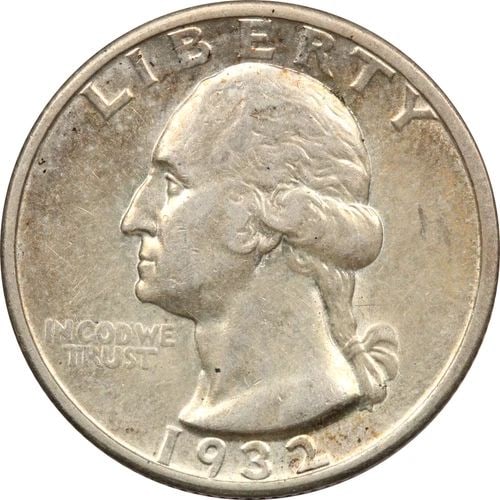 1932-S WASHINGTON QUARTER 25C, ABOUT UNCIRCULATED AU (1 of 2)