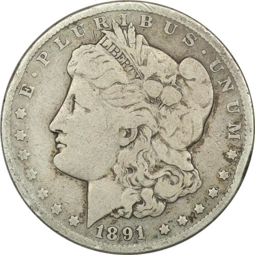 1891-CC MORGAN SILVER DOLLAR $1, VG/F CONDITION, MINOR RIM DAMAGE: 1891-CC MORGAN SILVER DOLLAR $1, VG/F CONDITION, MINOR RIM DAMAGE 1891-CC Morgan Silver Dollar $1, VG/F Condition, Minor Rim Damage You must pay for your item within 4 business days. PayPal only, with