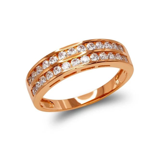 NEW 14K ROSE GOLD LADIES FANCY ROSE BAND RING (1 of 2)