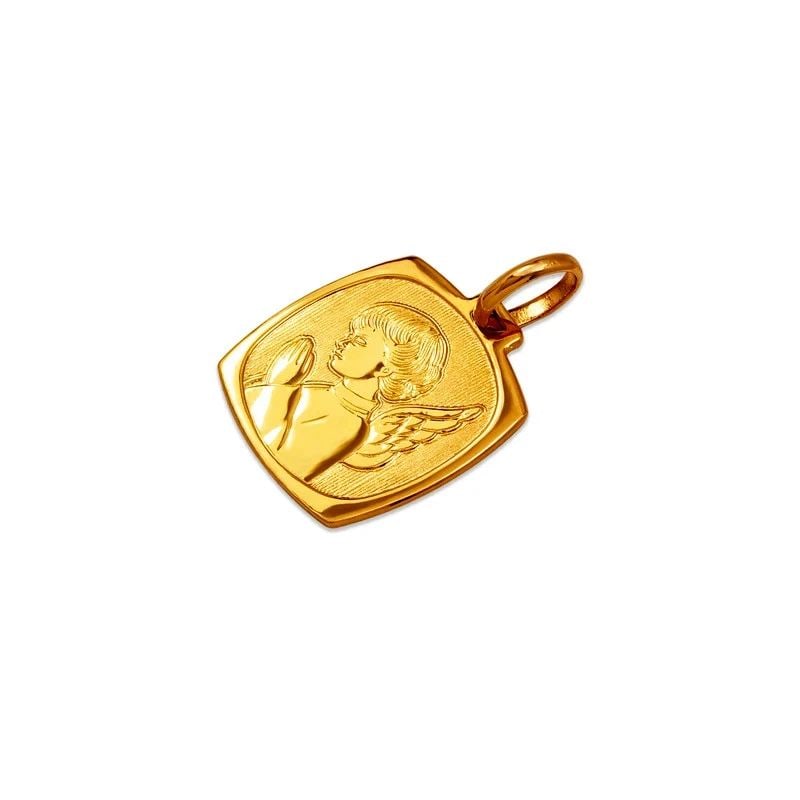 NEW 14K YELLOW GOLD PRAYING ANGEL PENDANT (1 of 2)