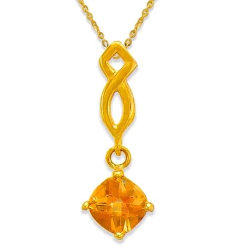 NEW 14K YELLOW GOLD HYACINTH TOPAZ PENDANT: NEW 14K YELLOW GOLD HYACINTH TOPAZ PENDANT HYACINTH TOPAZ PENDANT NEW 14K YELLOW GOLD Apx. WIDTH: 8x30mm Apx WEIGHT: 2.4g