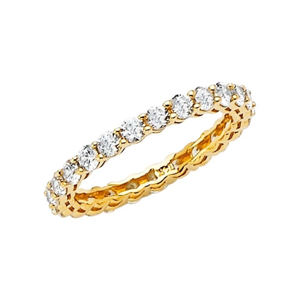 NEW 14K YELLOW GOLD ETERNITY BAND - SIZE 5-9 (1 of 2)