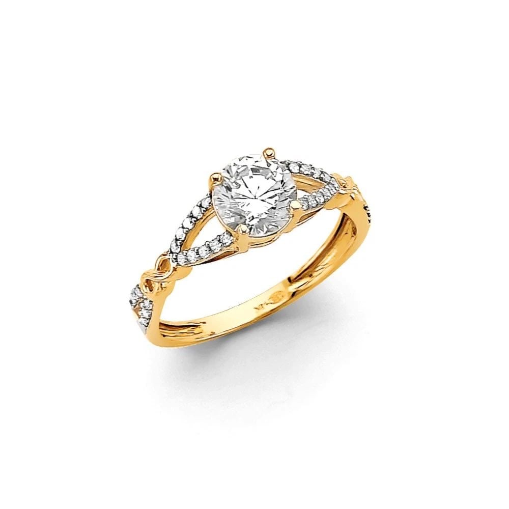 NEW 14K YELLOW GOLD ENGAGEMENT RING (1 of 2)