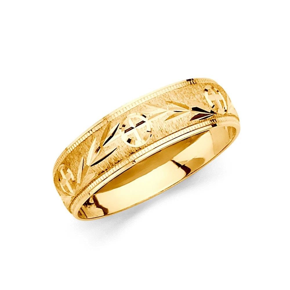 NEW 14K YELLOW GOLD MEN'S WEDDING BAND - SIZE 10: NEW 14K YELLOW GOLD MEN'S WEDDING BAND MEN'S WEDDING BAND NEW 14K YELLOW GOLD WIDTH : 6 mm Average Apx WEIGHT : 2.7g