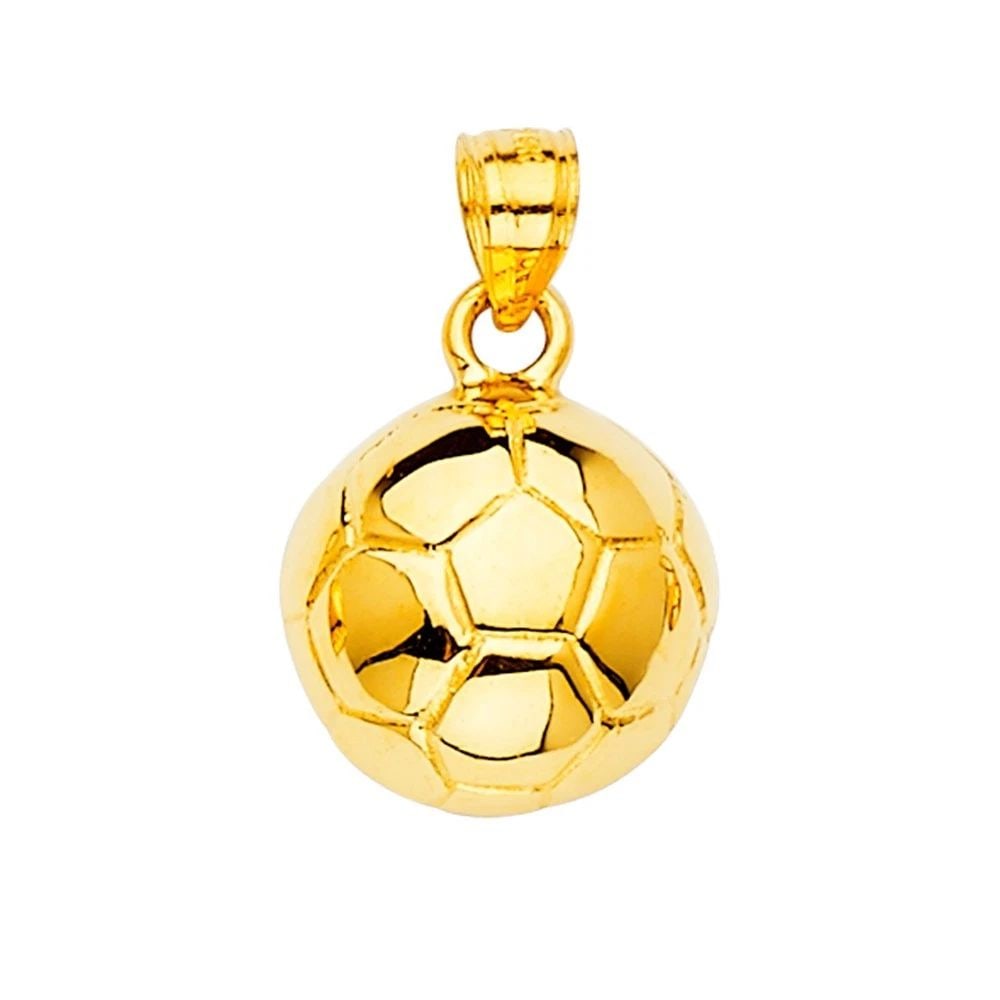 NEW 14K YELLOW GOLD SOCCER BALL PENDANT (1 of 2)