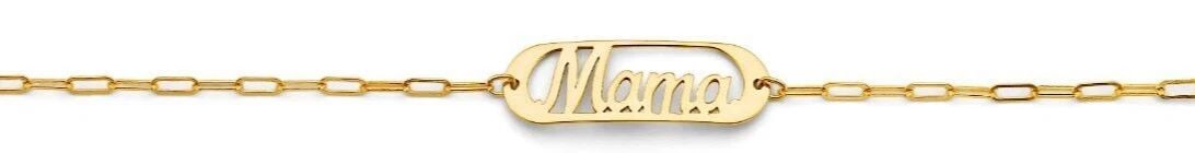NEW 14K YELLOW GOLD MAMA CENTER ID BRACELET (1 of 2)