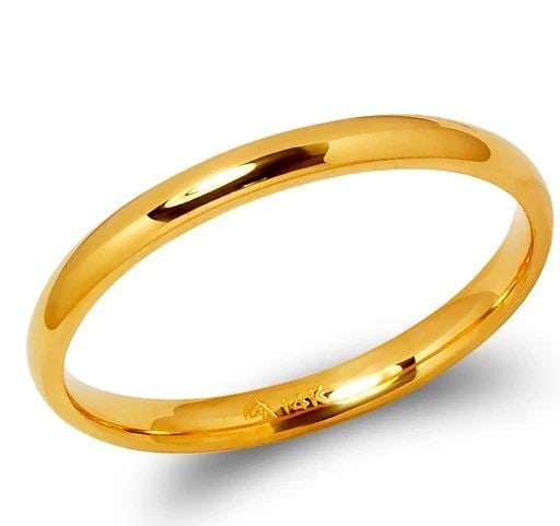 NEW 14K YELLOW GOLD 3MM LADIES SOLITAIRE RING (1 of 2)