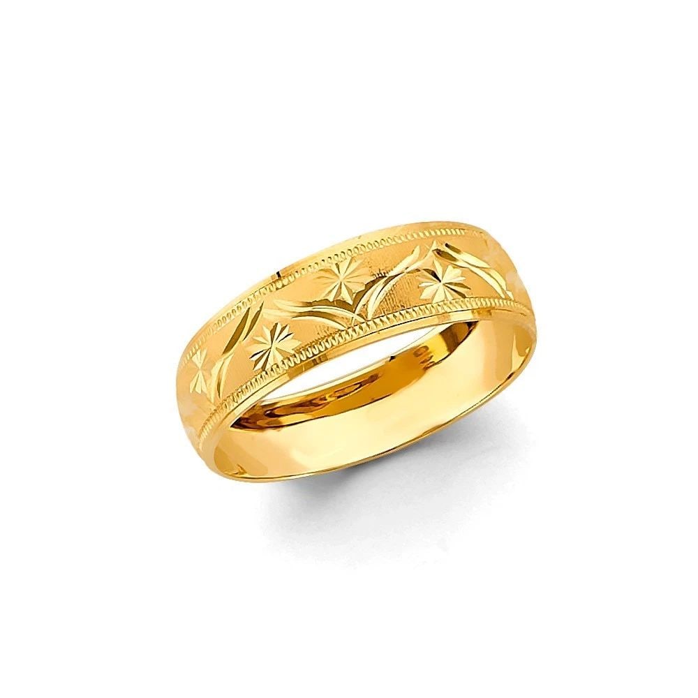 NEW 14K YELLOW GOLD MEN'S WEDDING BAND - SIZE 10 (1 of 2)