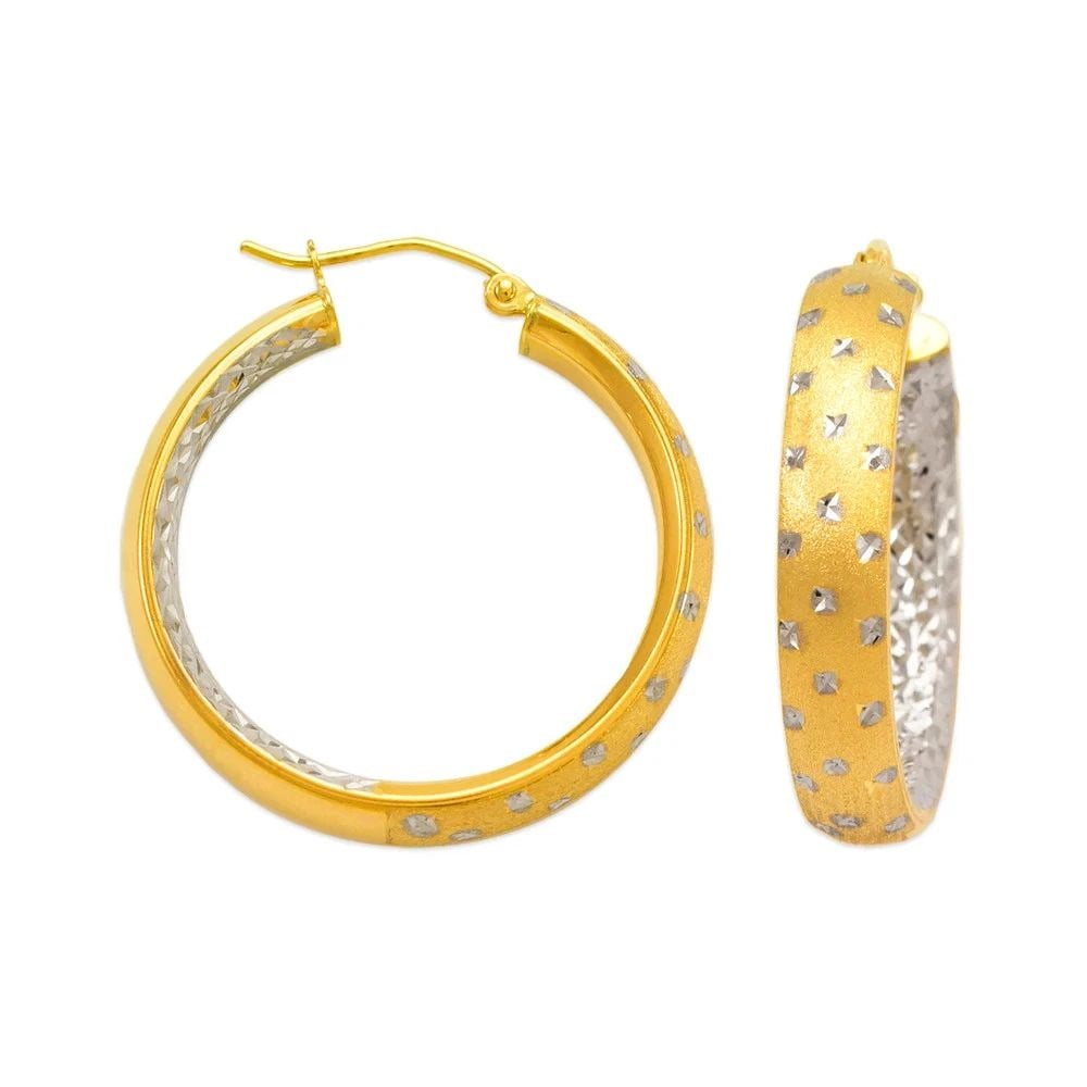 NEW 14K TWO TONE GOLD 6MM OVAL TUBE HOOP EARRINGS: NEW 14K TWO TONE GOLD 6MM OVAL TUBE HOOP EARRINGS 6MM OVAL TUBE HOOP EARRINGS NEW 14K TWO TONE GOLD Width: Approx. 6mm Apx WEIGHT: 2.3g