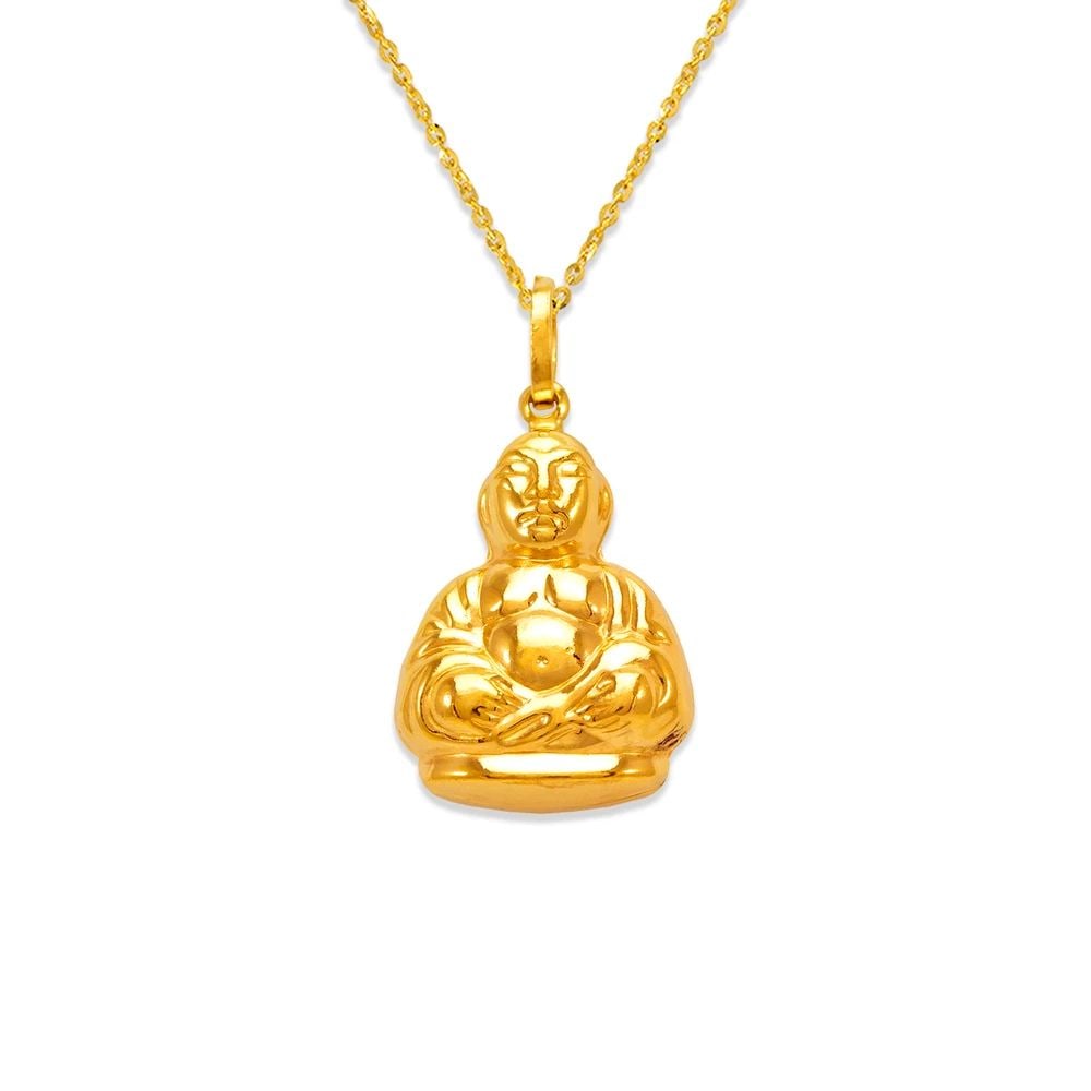 NEW 14K YELLOW GOLD 20MM BUDDHA CHARM PENDANT: NEW 14K YELLOW GOLD 20MM BUDDHA CHARM PENDANT 20MM BUDDHA CHARM PENDANT NEW 14K YELLOW GOLD Apx. WIDTH: 16x20mm Apx WEIGHT: 2.3g