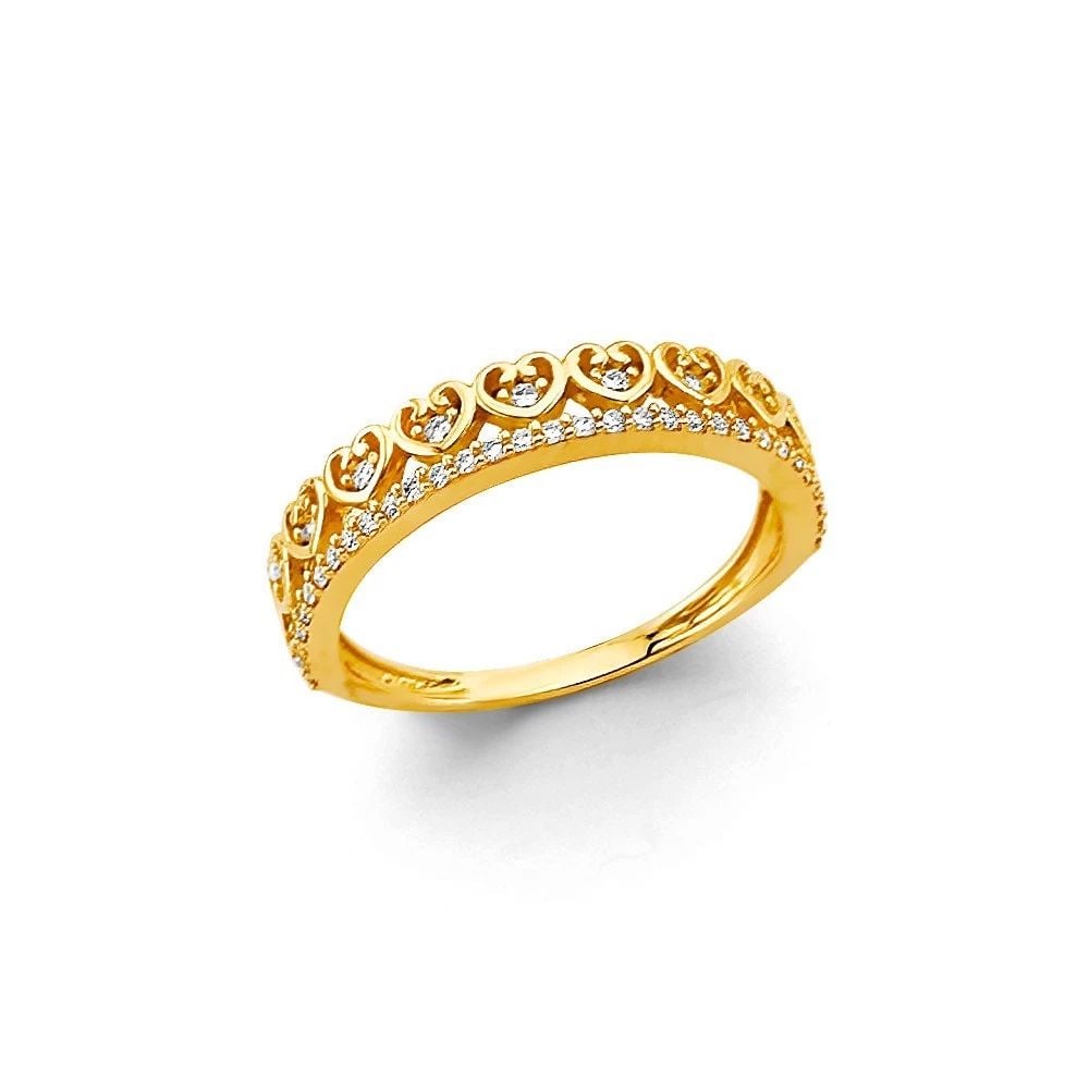 NEW 14K YELLOW GOLD HEART RING (1 of 2)